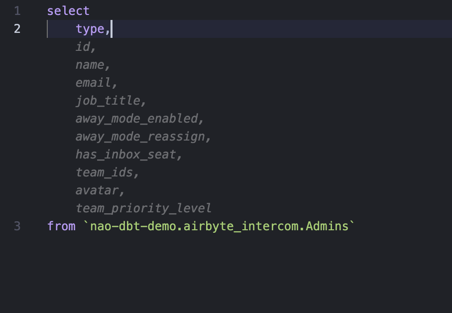 nao Tab data context example